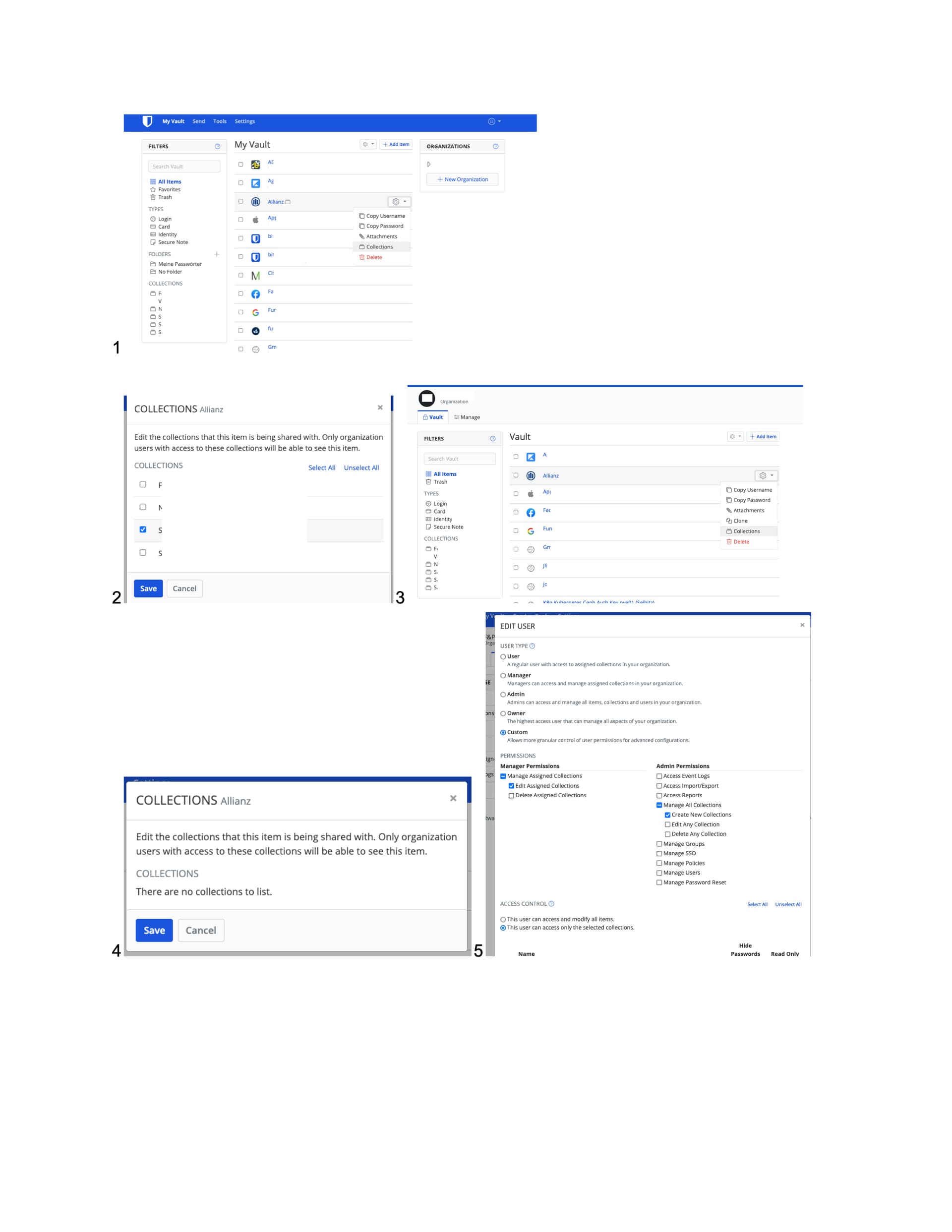 Inconsistency on sharing Items with multiple collections 