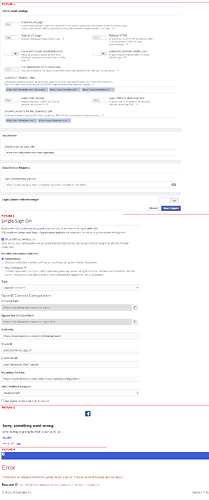 Cant get to manage SSO using Facebook OIDC