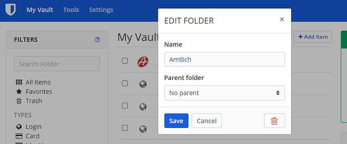 Subfolder selection