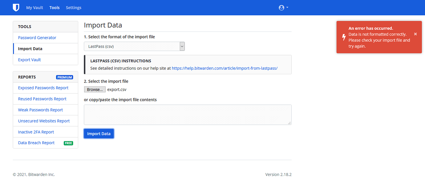 bitwarden import lastpass