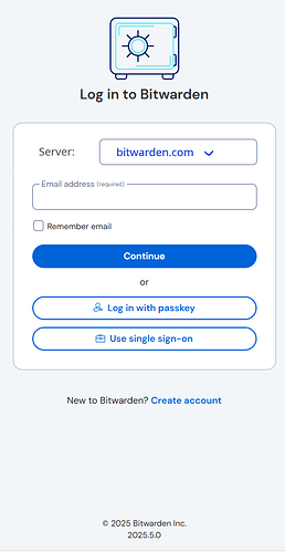 BW - server selection at the top