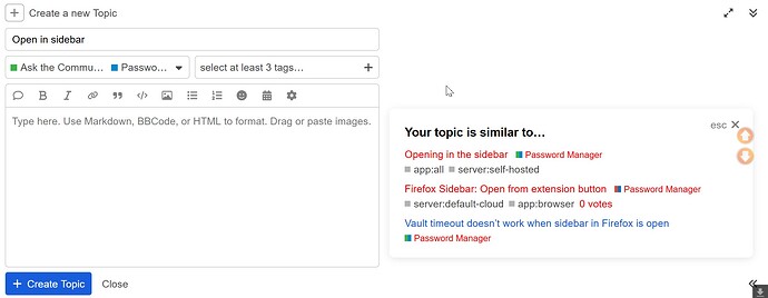 BITWARDEN SIDEBAR