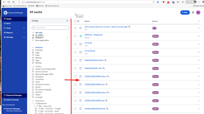 Bitwarden Web vault