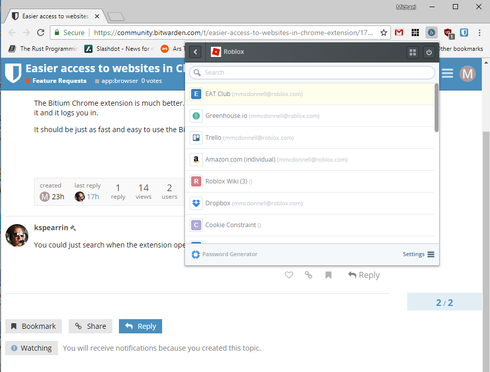 Easier Access To Websites In Chrome Extension Feature Requests
