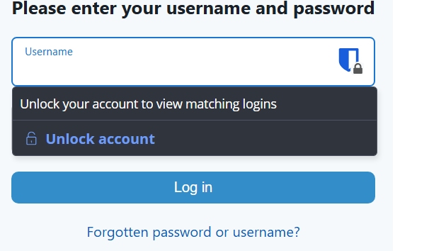 Bitwarden Unlock Account