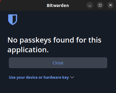 No-passkeys-found