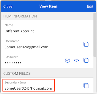 bitwarden custom fields