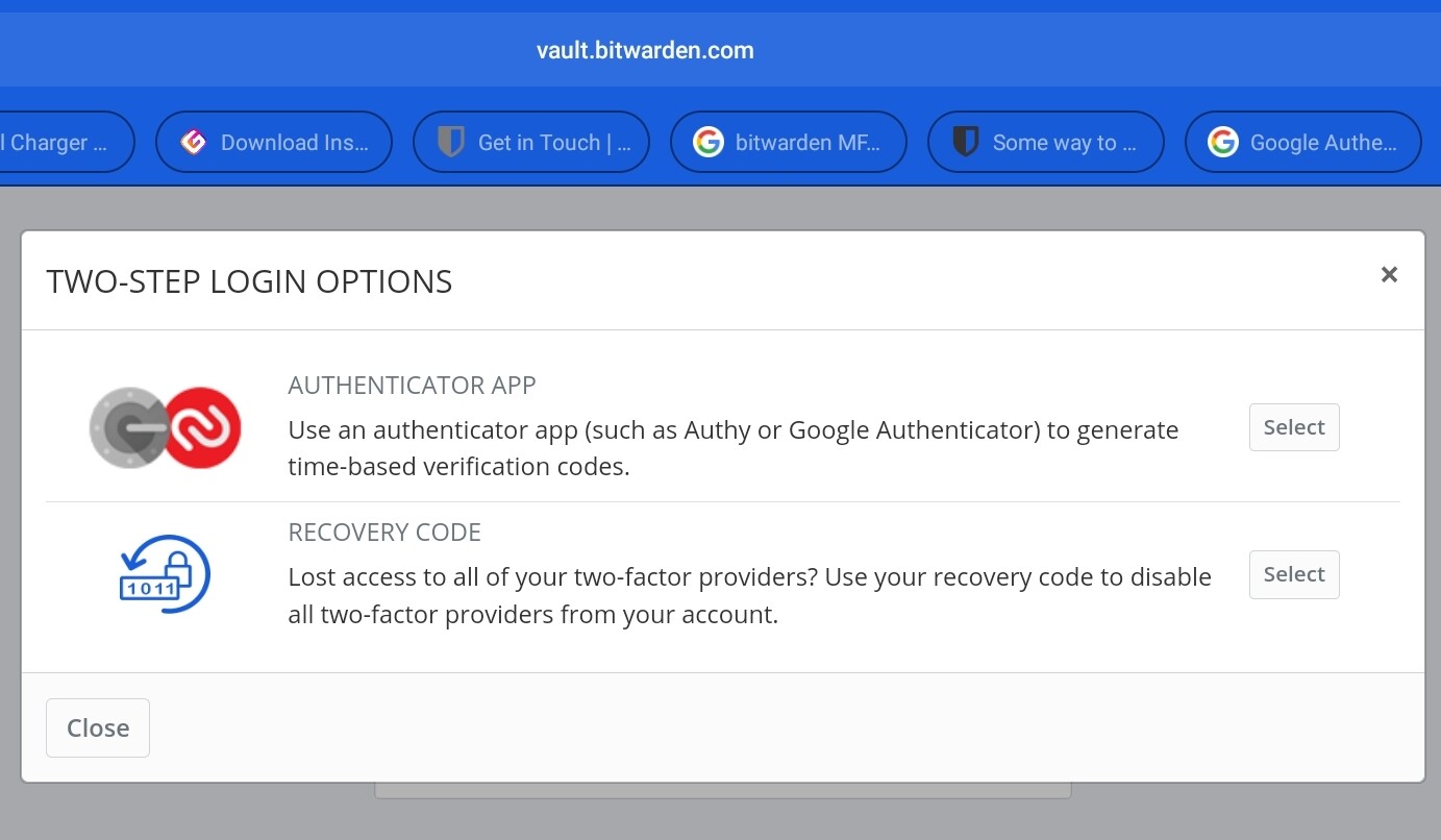 Can't Get Facebook Recovery Codes - Password Manager - Bitwarden